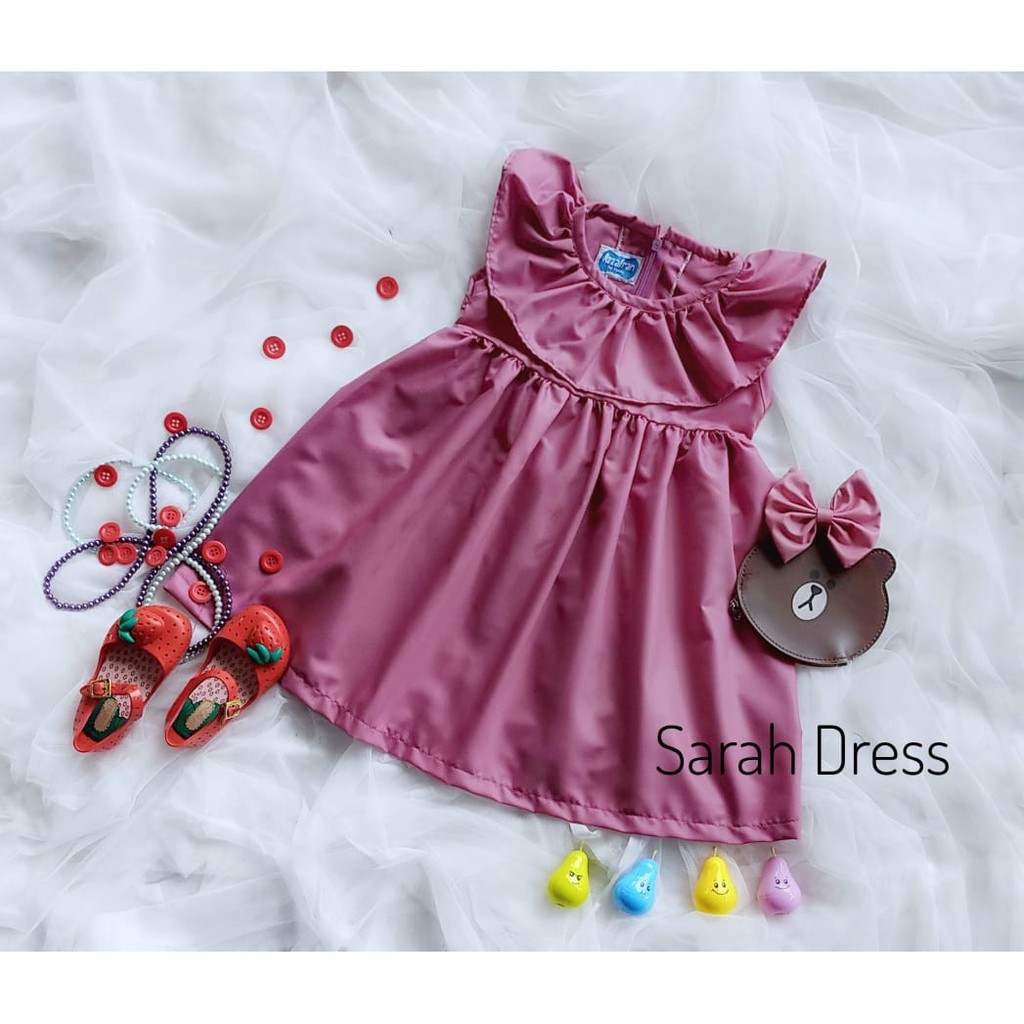 SARAH DRESS FOR 1 YEAR OLD CHILDREN สีลดราคา<READYSTOCK>