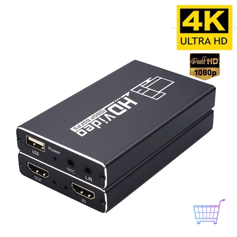 ลดราคา อุปกรณ์จับภาพวิดีโอHdmi HDMI USB 2.0 Video Capture Card 60 เฟรม/4K/60Hz/1080P HDสำหรับทีวีPC PS4 เกมสด #ค้นหาเพิ่มเติม Anycast Capture Card USB ตัวแปลงสัญญาณ Wifiเครื่องขยายเสียงไร้สาย