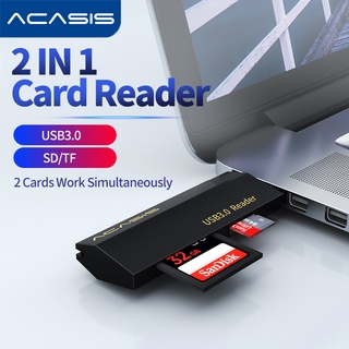 Acasis อะแดปเตอร์การ์ดรีดเดอร์ USB 3.0 &amp; 2.0 to SD Micro SD TF สําหรับแล็ปท็อป