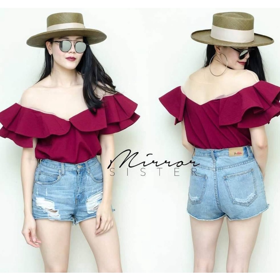 🎀 MirrorSister 🎀 เสื้ออกซีทรู แต่งระบาย ทรงสวย หรูหรา หมาเห่า!! แซ่บ ดีไซน์ โดดเด่น แต่งระบาย แอบSEXY แต่ไม่โป๊ ไม่คัน