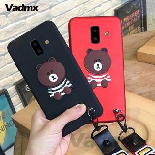 เคสสำหรับ Samsung Galaxy J4 J6 + Plus J8 A9 2018 Case เคสลายการ์ตูนหมีน่ารัก