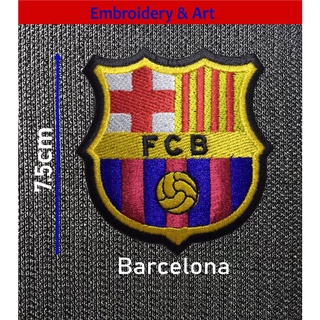 ฺฺBarcelona FCB อาร์ม โลโก้ แบบเย็บติดเสื้อและตีนตุ๊กแก