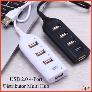 Wired Micro USB 2.0 4-Port Distributor Multi Hub Splitter Power for PC Computer