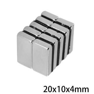 5ชิ้น แม่เหล็ก 20x10x4มิล Magnet Neodymium 20*10*4mm แม่เหล็กแรงสูง สี่เหลี่ยม ขนาด 20x10x4mm แรงดูดสูง งานDIY