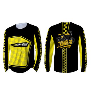 ใหม่ล่าสุด เสื้อยืดแขนยาว พิมพ์ลาย Ducati Scrambler 3 มิติ สําหรับผู้ชาย