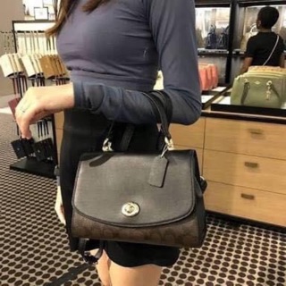 COACH TILLY TOP HANDLE SATCHEL WITH SIGNATURE CANVAS