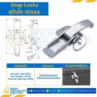 หูปิ่นโต Snap Locks แบบล็อคขอบถัง (Steel Zinc,SUS304)