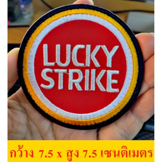 IRON-ON PATCHES ตัวรีดติดเสื้อ อาร์มติดเสื้อ ตัวปักตกแต่งเสื้อผ้า,กระเป๋า หรือนำมาเป็นงาน DIY * LUCKY STRIKE *