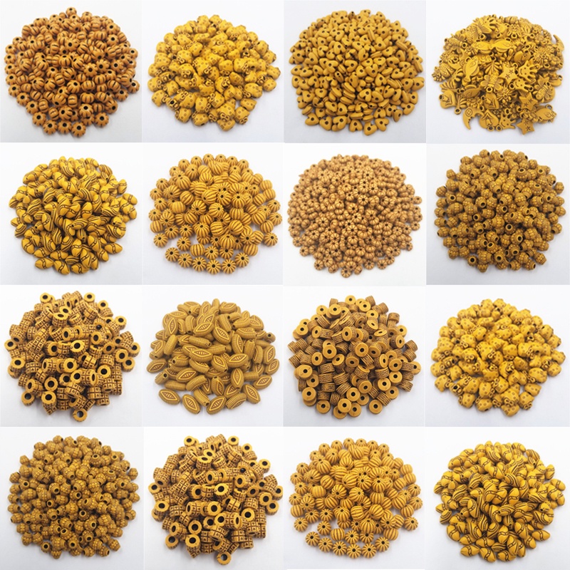 ลูกปัดไม้อะคริลิค สีพื้น สําหรับทําเครื่องประดับ DIY ขายส่ง 20-100 ชิ้น - รูปที่ 3