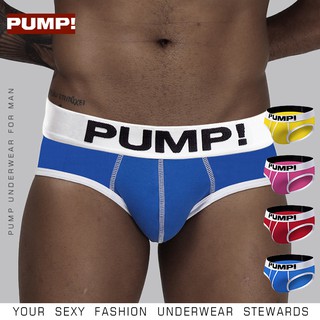 [ORLVS]PUMP Low Waist Underpants Men Briefs Cotton Quick Dry Comfortable Underwear PU013