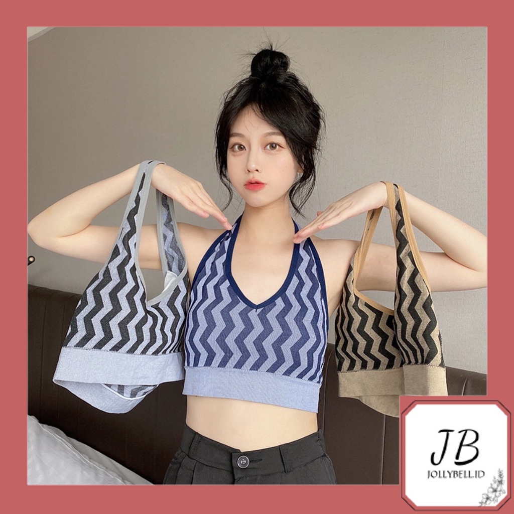 •Jollybell.id•BR919 WOMENS TANKTOP FASHION BRA HANGING NECK STRAP SEXY UNDERWEAR IMPORTED