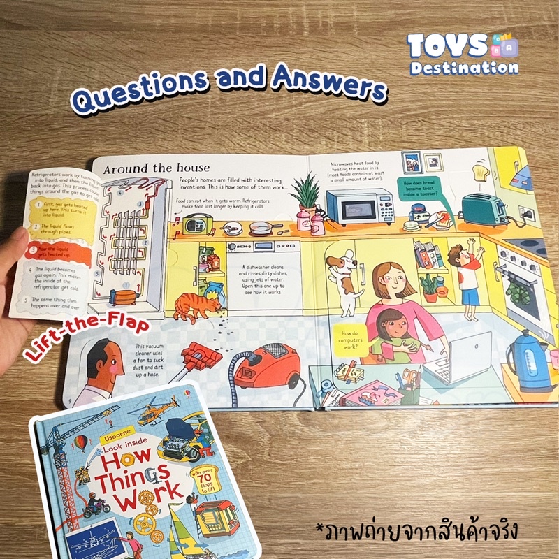 หนังสือภาษาอังกฤษเด็ก Look inside How things work Board book กระดาษแข็งทุกหน้า with flaps - รูปที่ 4