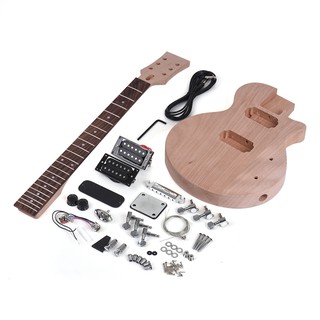 G&amp;M Muslady เด็กสไตล์ LP ยังไม่เสร็จ DIY กีตาร์ไฟฟ้า Mahogany Body u0026