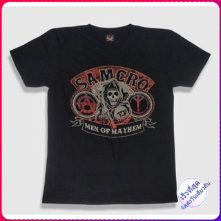 เสื้อยืด sons of anachy เสื้อหนัง samcro ป้าย hot rock