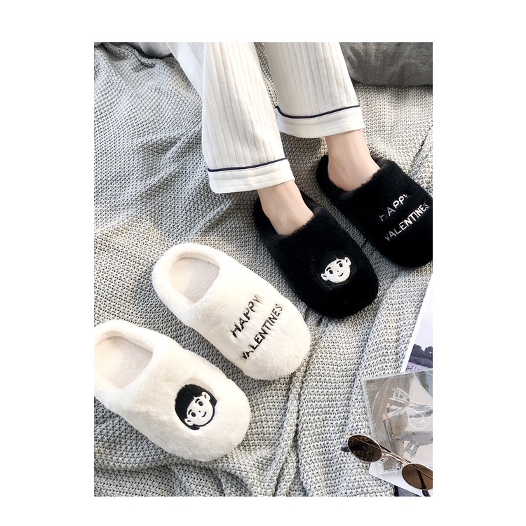 รองเท้าสลิปเปอร์ สไตส์เกาหลี ขนฟูนุ่มมาก รองเท้าใส่ในบ้าน รองเท้าใส่ในออฟฟิต