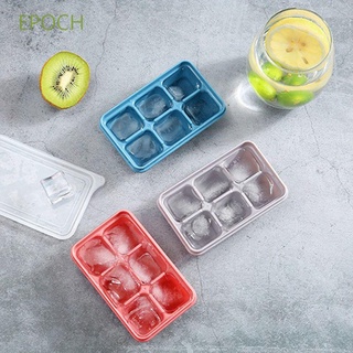 Epoch แม่พิมพ์ซิลิโคนทําน้ําแข็ง 6 ช่องพร้อมฝาปิด