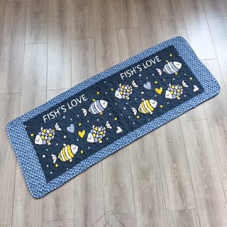 Floor Mat พรมเช็ดเท้าวินเทจ พรมเช็ดเท้าผ้าฝ้าย  ขนาด 50*135cm