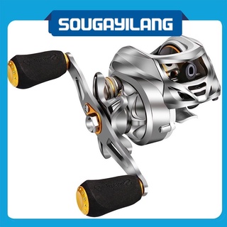 Sougayilang Baitcast Reels 6.3: 1 เกียร์ Low Profile คาร์บอนไฟเบอร์ลาก 11 + 1 แบริ่ง Dual Magnetic เบรค Baitcasting Fishing Reels