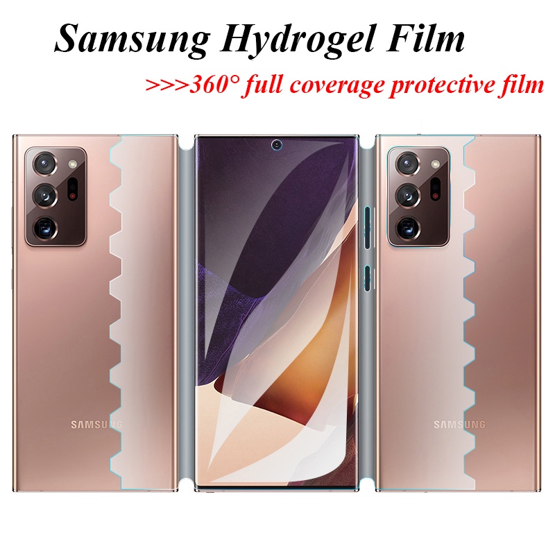 360° ฟิล์มไฮโดรเจลกันรอยหน้าจอ เนื้อแมตต์ HD สําหรับ Samsung Galaxy S24 Ultra S23 Ultra S22 Ultra S21 Plus S20FE Note 20 S10 Plus
