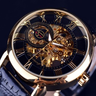 Luxury Mens Steampunk Skeleton Stainless Steel