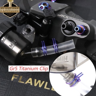 FLAWLESSTI น๊อตไททาเนียม เกรด5 คลิปไทเทเนียม คลิปเบรก สําหรับ Nissin Brembo Forza 350 Xmax 300 Wave 125i Tmax 560 ZX10R ZX6R Z900