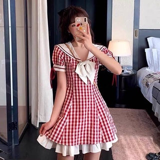🌺🌹🌺Red Scott White Dress🌺🌹🌺ป้ายYPY