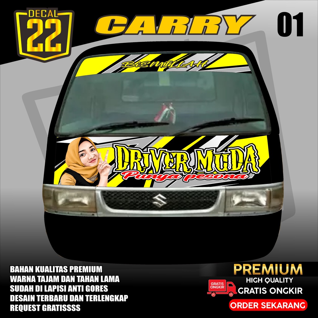 FRONT CABIN DECAL STICKER CARRY PIC UP CODE 01 โพโด