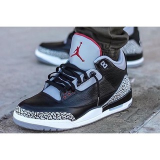 Nike Air Jordan 3 Black Cement AJ3 Black Cement cr ZBOW ZTAS ของแท้