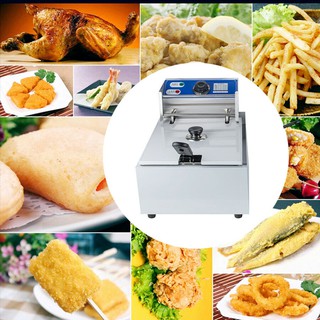 Kitchen Accessories เตาทอดไฟฟ้าสแตนเลส เตาเดี่ยว หม้อทอดไฟฟ้า หม้อทอดเพื่อการพาณิชย์ Deep fryer หม้อทอด เตาทอด เตาเดี่ยว