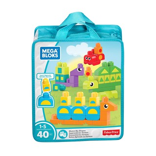 Mega Bloks บล็อคตัวต่อ First Builders Learn My Shapes Playset ของเล่นเสริมพัฒนาการ ทางด้านรูปร่างและรูปทรง