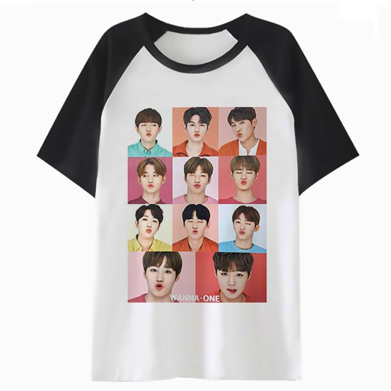 Wanna One เสื้อยืดลําลองสําหรับ Unisex แขนสั้นพิมพ์ลายมีสีสัน 2019