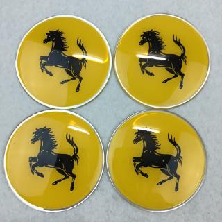 ฝาครอบดุมล้อรถยนต์ 65 มม. สําหรับ Ferrari Hub Caps Center Labeling God Horse C 4 ชิ้น