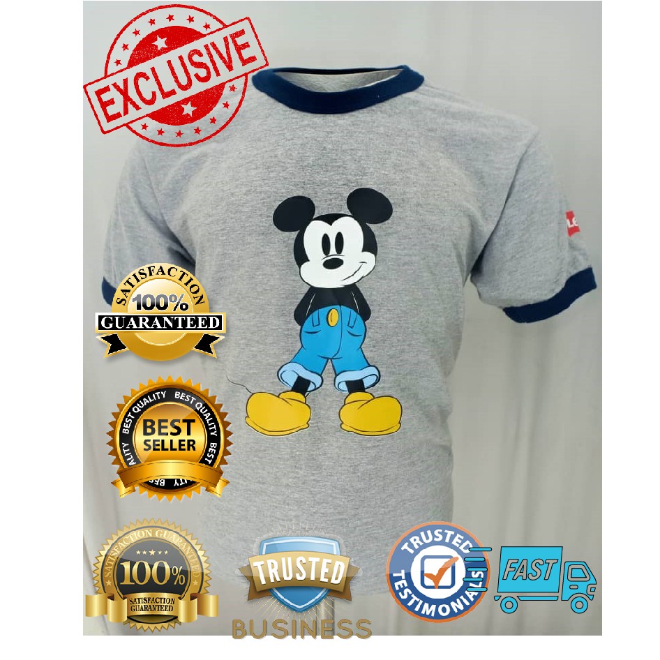 TOP TSHIRT RINGER MIKEY MOUSE X LIVES