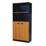 Kshop998 ตู้เอกสารสูง รุ่น TH-1/M - สีดำ/เชอร์รี่