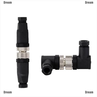 <Dream> ปลั๊กเชื่อมต่อเซนเซอร์ M12 3 4 5 Pin ตัวผู้ ตัวเมีย ตรง ขวา