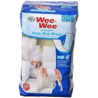 Four Paws wee wee male dog wraps โอบิสำหรับสุนัขขนาดกลาง - ใหญ่