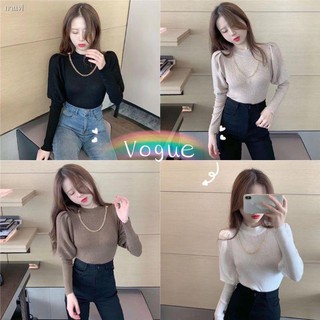 Vogue🌟 🌟เสื้อไหมพรมแขนยาวน่ารัก​ ร้านโว๊ก​ (  58019 )​