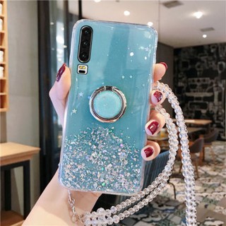 Transparent Glitter Star Huawei P20 P30 lite Mate20 P40 Pro Mate20X เคสโทรศัพท์มือถือ Nova 3E Soft case เคสป้องกัน