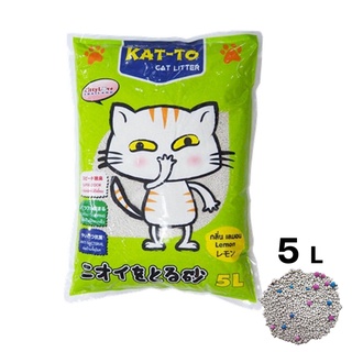 ทรายแมว 5 Litres KAT-TO Cat แคทโตะ ขนาด5ลิตร (มี 4 กลิ่นให้เลือก) Cat Little Sand Petsupplies