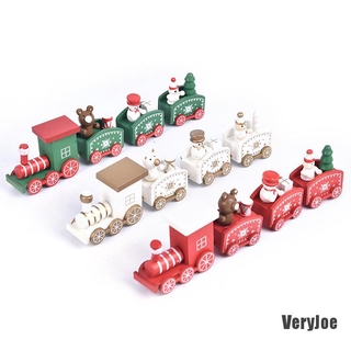 ( Veryjoe ) รถไฟไม้ 4 ชิ้น สําหรับตกแต่งบ้าน