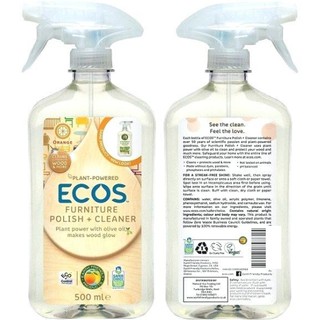 ECOS EARTH FRIENDLY น้ำยาทำความสะอาดเฟอร์นิเจอร์ อีโค เอิร์ท เฟรนด์ลี่ เฟอร์นิเจอร์ โพลีช แอนด์ คลีนเนอร์ สูตรน้ำมันมะกอ