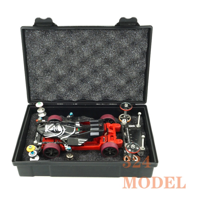 Self Made Mini 4wd Part กล่องรถสําหรับ Mini 4wd Racing รถฟองน้ําสําหรับปกป้องรถ（mini 4wd car box)