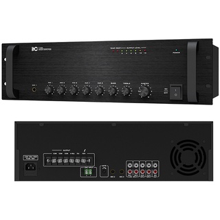 ITC Audio T-650 เครื่องขยายเสียง 650W RMS Mixer Amplifier, 3 mic, 2 aux, 100V/70V and 4ohms