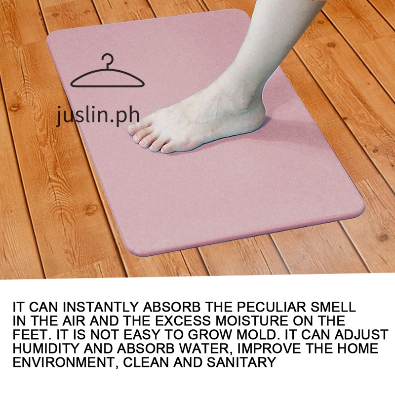Diatomite Japan Style Diatomaceous Bath Mat Nonslip Bathroom Mat Strong Water Absorption Pad