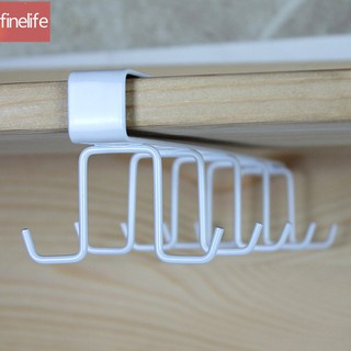 【พร้อมส่ง】ตู้เก็บของห้องครัว 10 ตะขอตู้โลหะแขวนแขวนที่แขวนไว้Kitchen Storage Rack  Metal  Hanging Hook Hanger Organizer