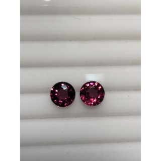 Rhodolite Garnet rounds pair