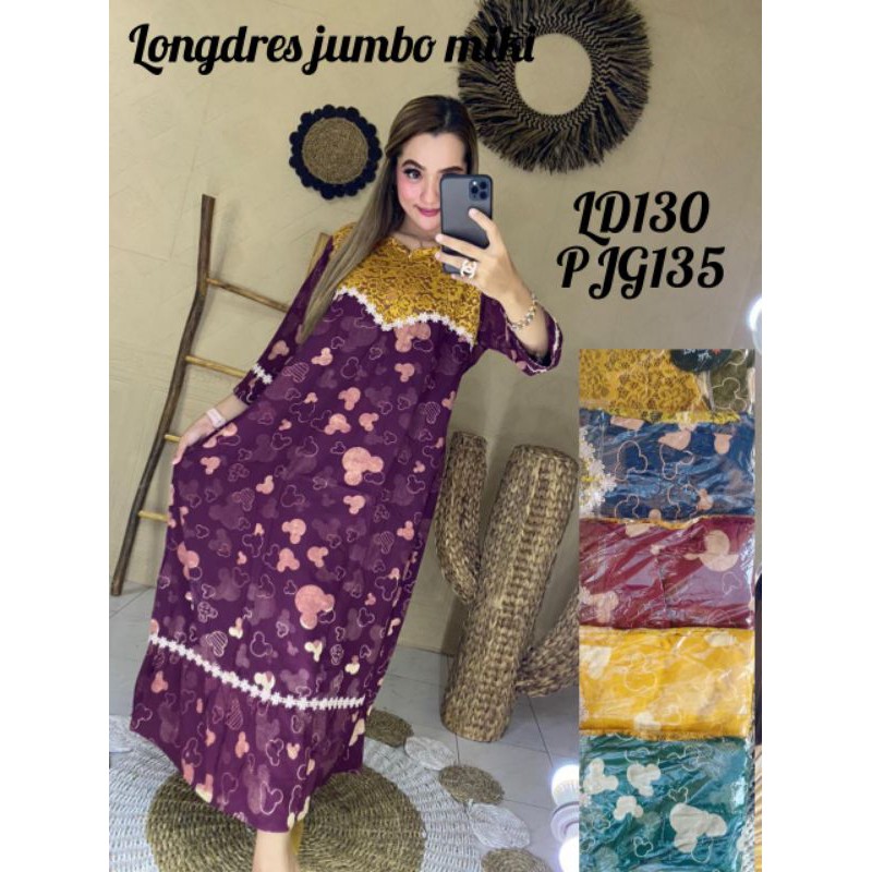 Daster JUMBO LIVE || Busui FRONT ZIPPER || Rayon VAHAN หนา || ไมโลลูกไม้