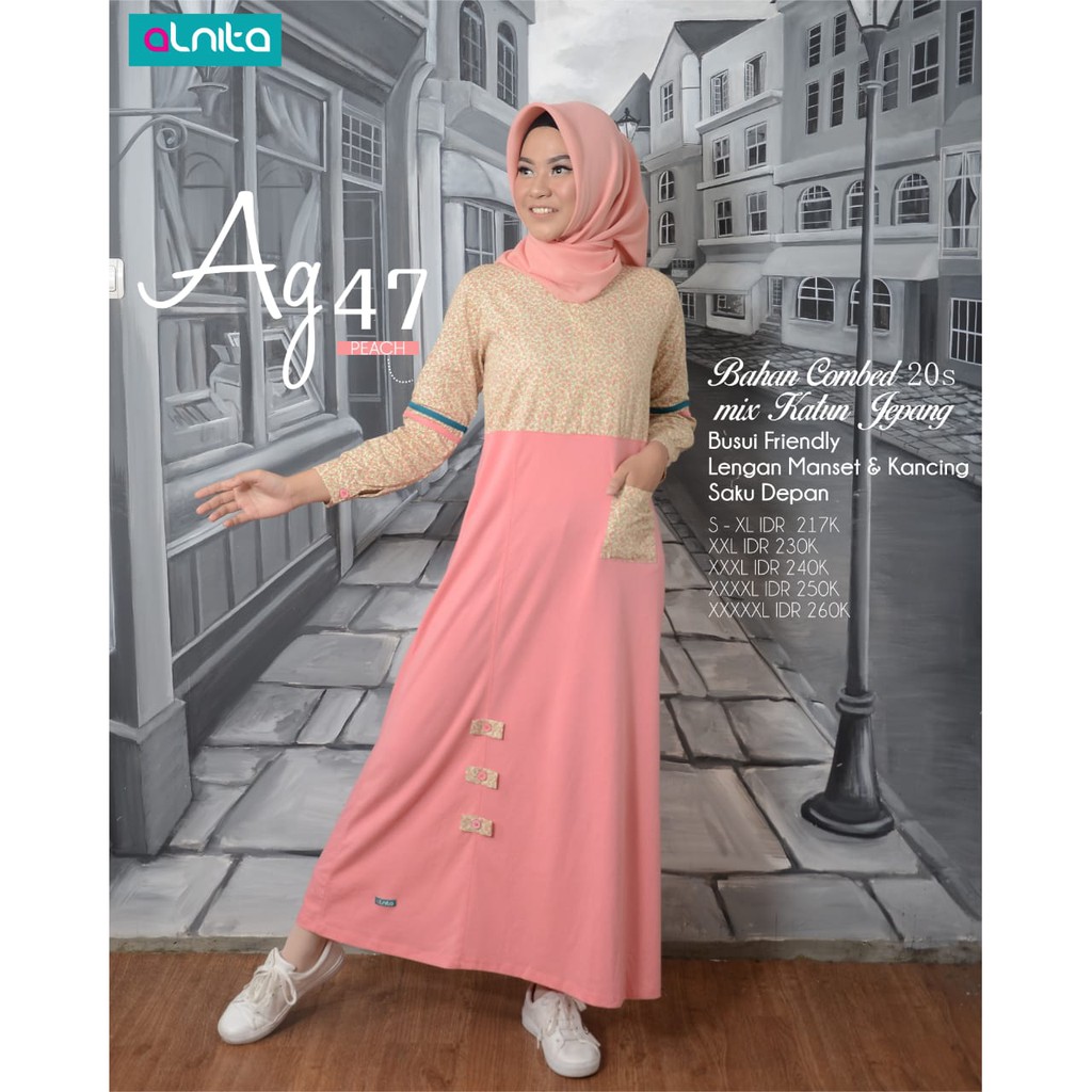 Hb [READY] - ALITA GAMIS | ชุด ALITA ล่าสุด AG 47 TOSCA | พีชพีช | เสื้อยืด Super ADEM MATERIAL (REA