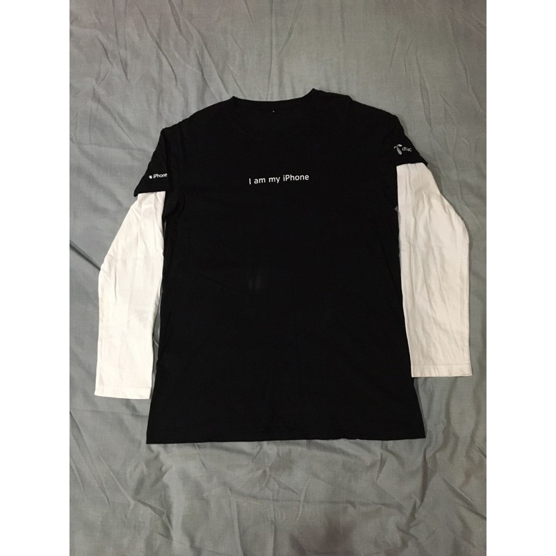 เสื้อยืดแขนยาวมือสอง VINTAGE 00s IPHONE 3GS APPLE DTAC LONG SLEEVE Size M มือ2