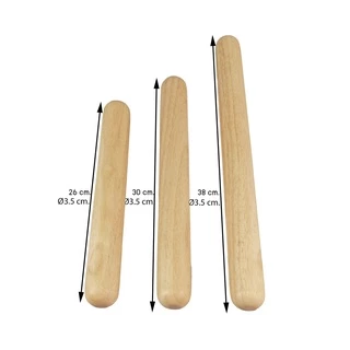 MINIWOOD ไม้คลึงแป้ง ไม้นวดแป้ง อุปกรณ์เบเกอรี่ Straight Rolling Pin 3.5 ซม.